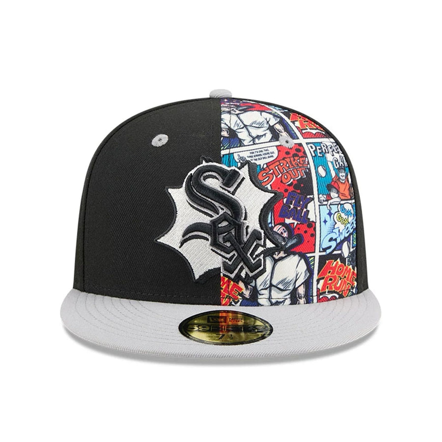 This is a Chicago White Sox 2025 MLB Diamond Hero Edition Black 59FIFTY Fitted Cap 3