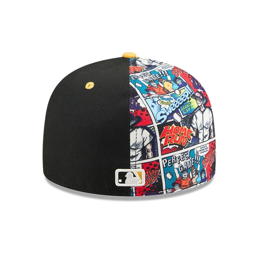 This is a Pittsburgh Pirates 2025 MLB Diamond Hero Edition Black 59FIFTY Fitted Cap 6