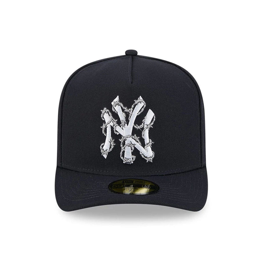 This is a New York Yankees MLB Wired Navy 59FIFTY A-Frame Fitted Cap 3