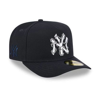 This is a New York Yankees MLB Wired Navy 59FIFTY A-Frame Fitted Cap 1