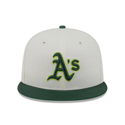 This is a Oakland Athletics MLB Colour Develop White 59FIFTY Fitted Cap 3