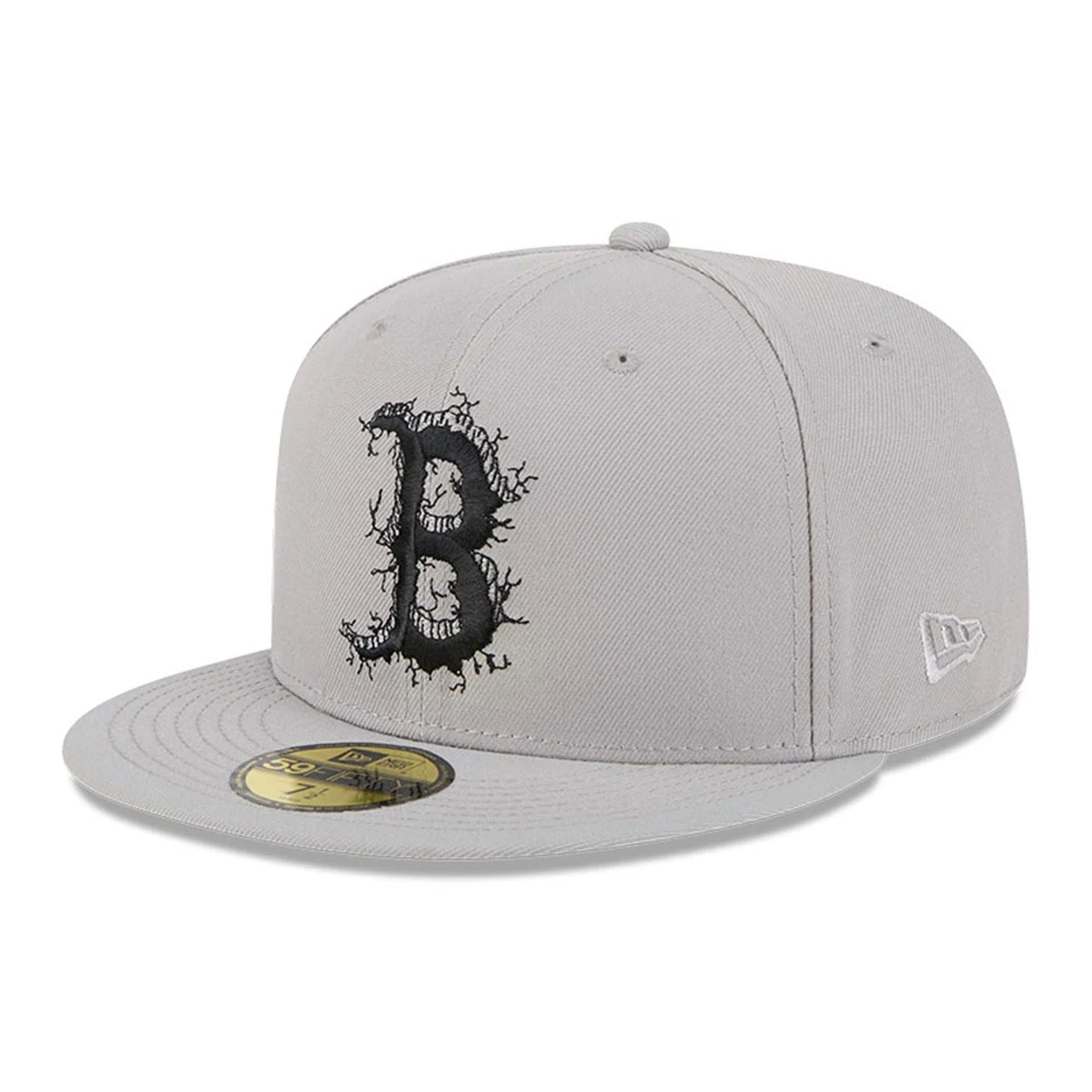This is a Boston Red Sox MLB Cracked Grey 59FIFTY Fitted Cap 4