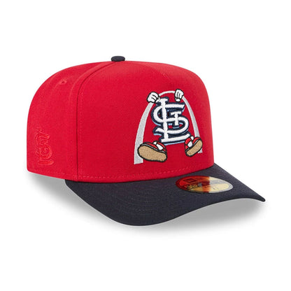 Pictured is this MLB Cartoon St. Louis Cardinals 59FIFTY A-Frame Fitted cap in red. 4