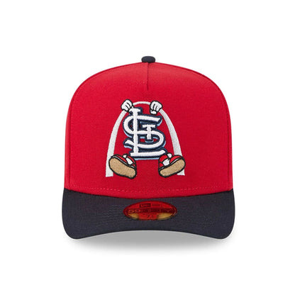 Pictured is this MLB Cartoon St. Louis Cardinals 59FIFTY A-Frame Fitted cap in red. 3