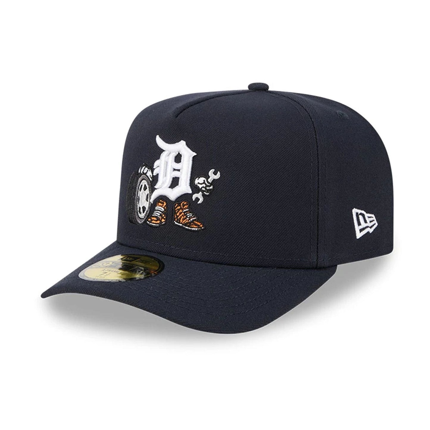 This is a Detroit Tigers MLB Cartoon Navy 59FIFTY A-Frame Fitted Cap 4