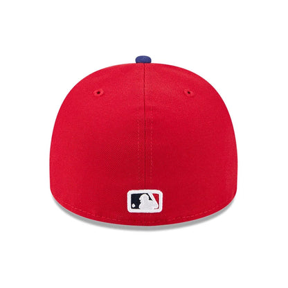Pictured is this MLB Cartoon Philadelphia Phillies 59FIFTY A-Frame Fitted cap in red. 5