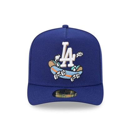 This is a LA Dodgers MLB Cartoon Dark Blue 59FIFTY A-Frame Fitted Cap 3