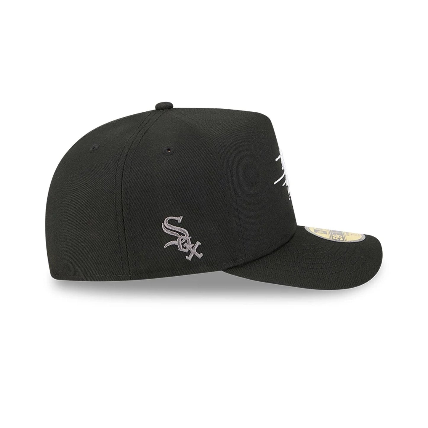 This is a Chicago White Sox MLB Cartoon Black 59FIFTY A-Frame Fitted Cap 5