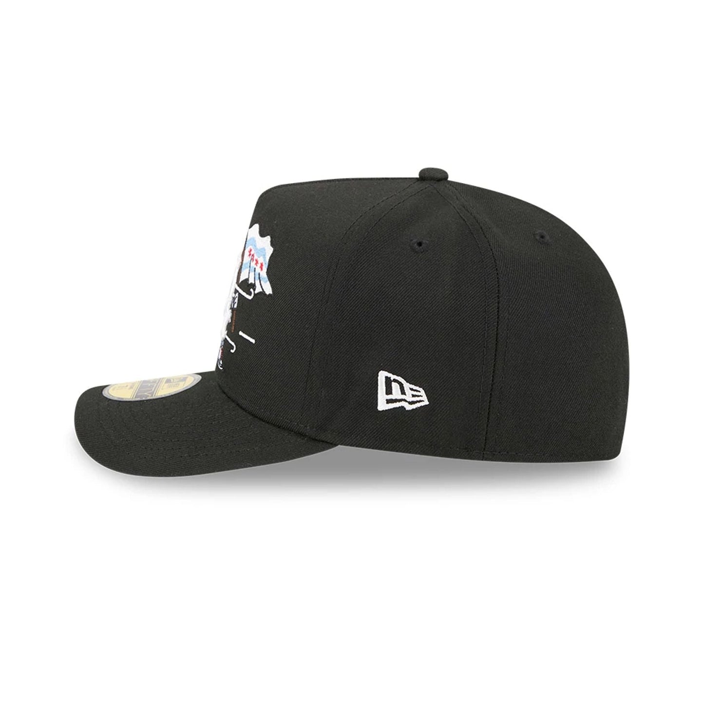 This is a Chicago White Sox MLB Cartoon Black 59FIFTY A-Frame Fitted Cap 6