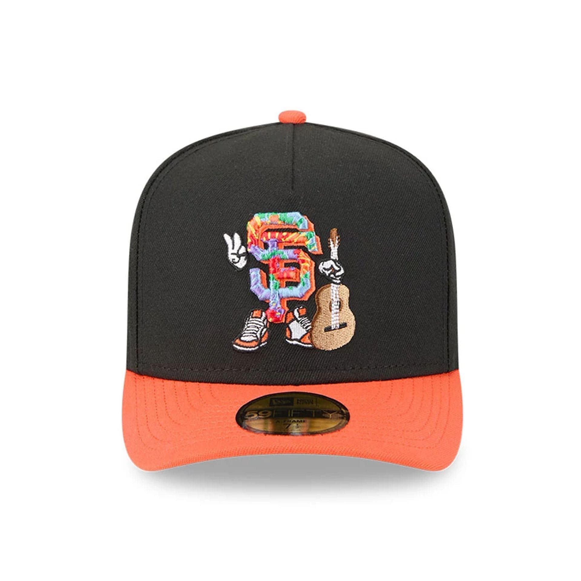 Pictured is this MLB Cartoon San Francisco Giants 59FIFTY A-Frame Fitted cap in black. 3