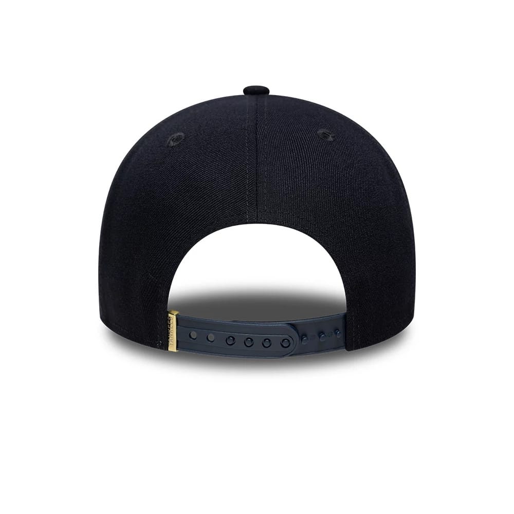 Pictured is this MLB Emblem New York Yankees 9FORTY M-Crown A-Frame cap in navy. 5