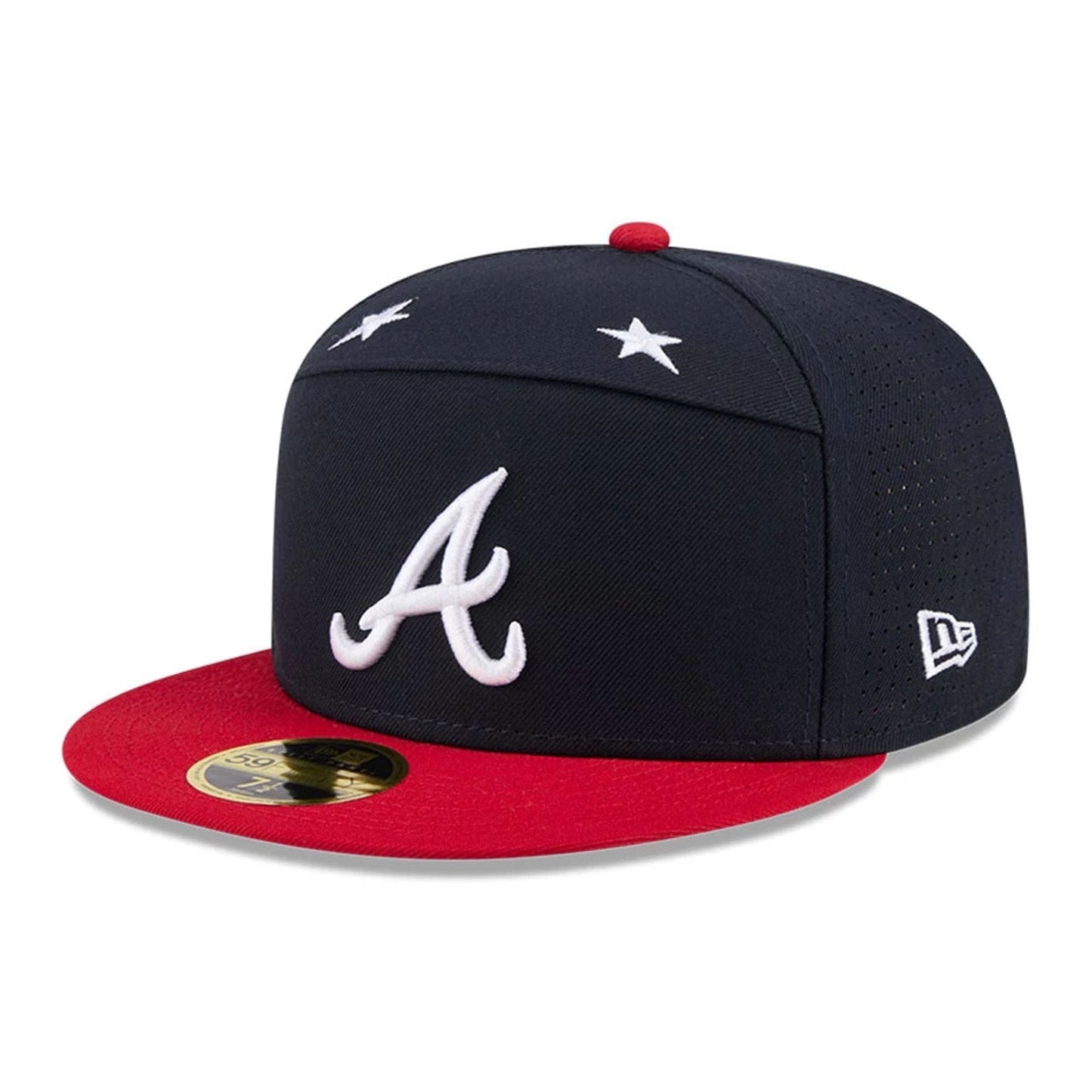 This is a Atlanta Braves MLB 2025 All Star Game Navy Split Panel 59FIFTY Fitted Cap 4