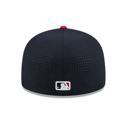 This is a Atlanta Braves MLB 2025 All Star Game Navy Split Panel 59FIFTY Fitted Cap 7