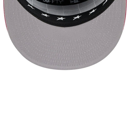 This is a Texas Rangers MLB 2025 All Star Game Dark Blue Split Panel 59FIFTY Fitted Cap 2