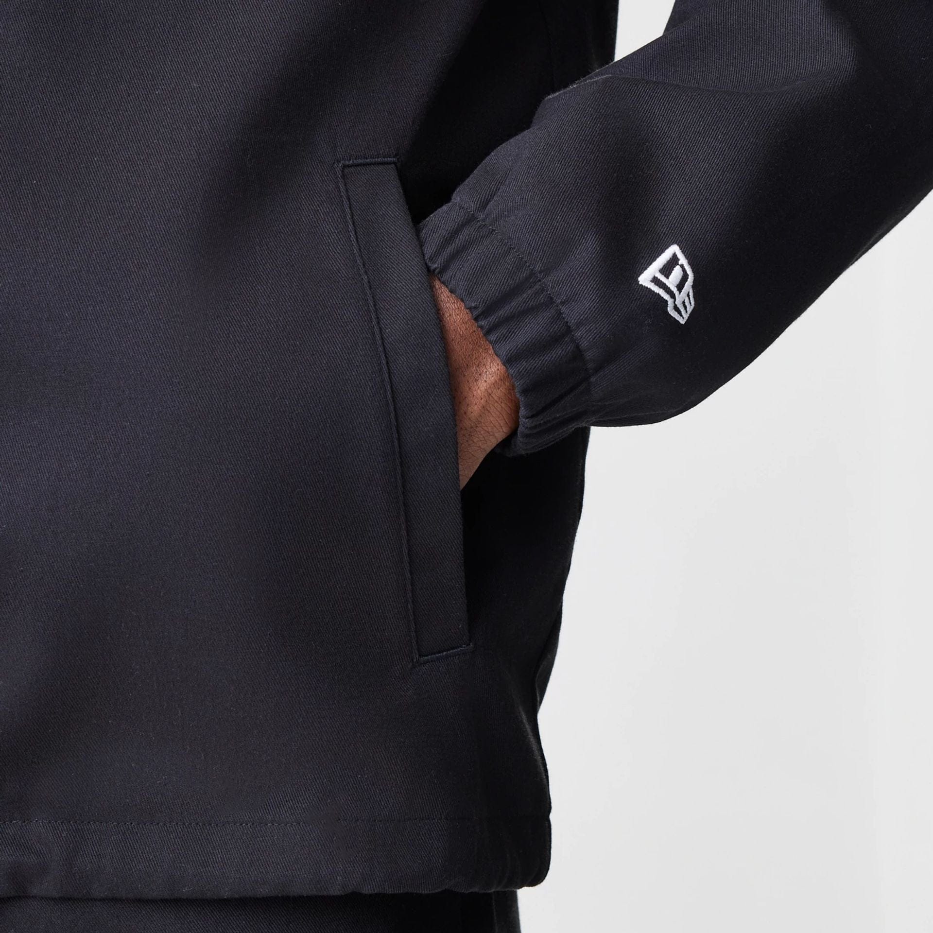 The Male model is wearing McLaren Racing McLaren Black Coaches Jacket 5