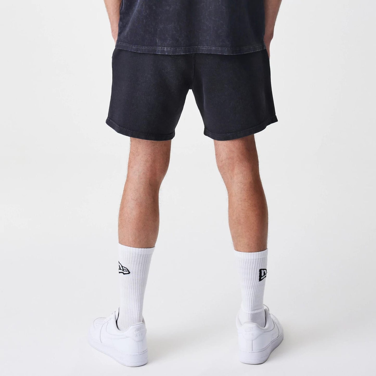 The Male model is wearing McLaren Racing Washed Black Shorts 2
