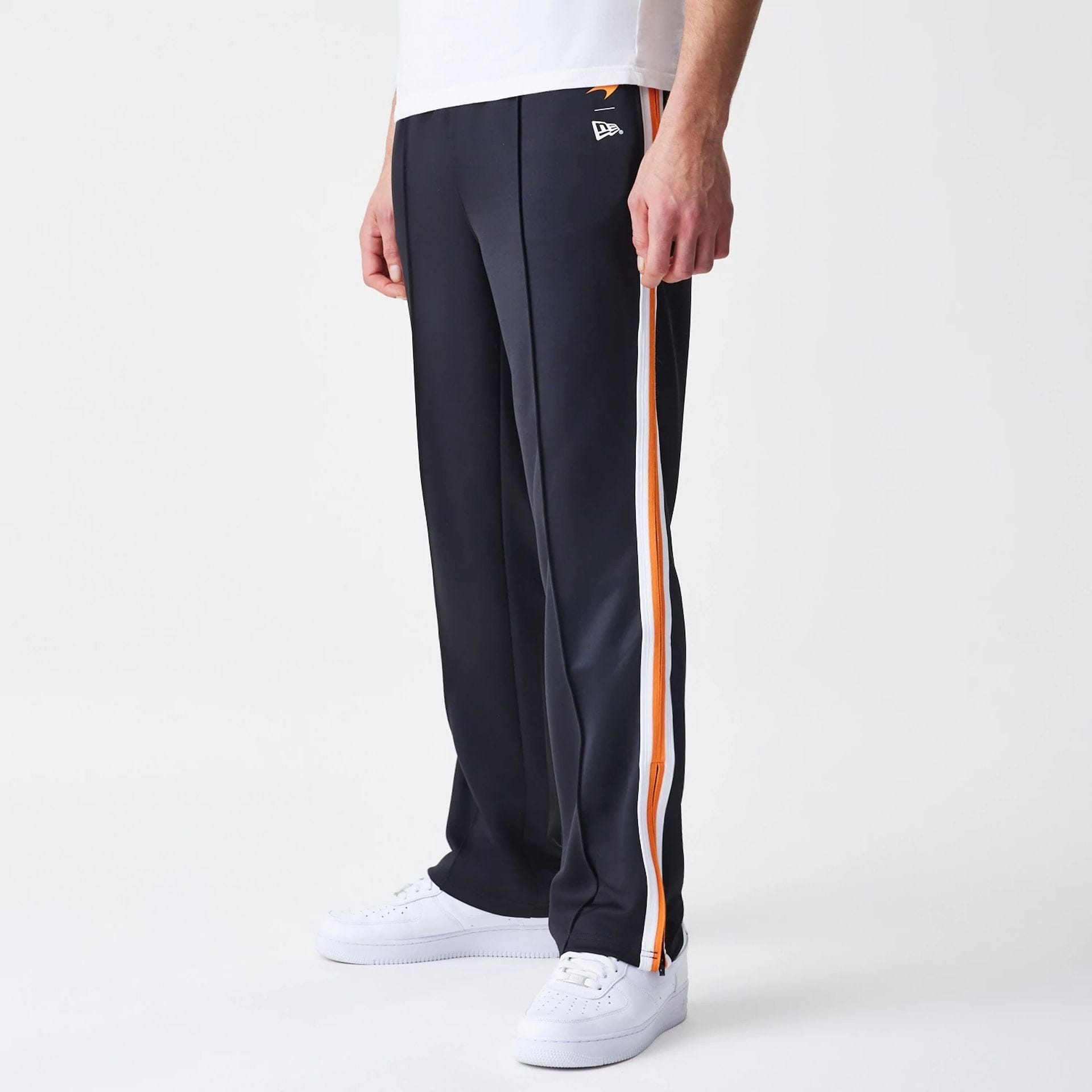 The Male model is wearing McLaren Racing Poly Black Joggers  9