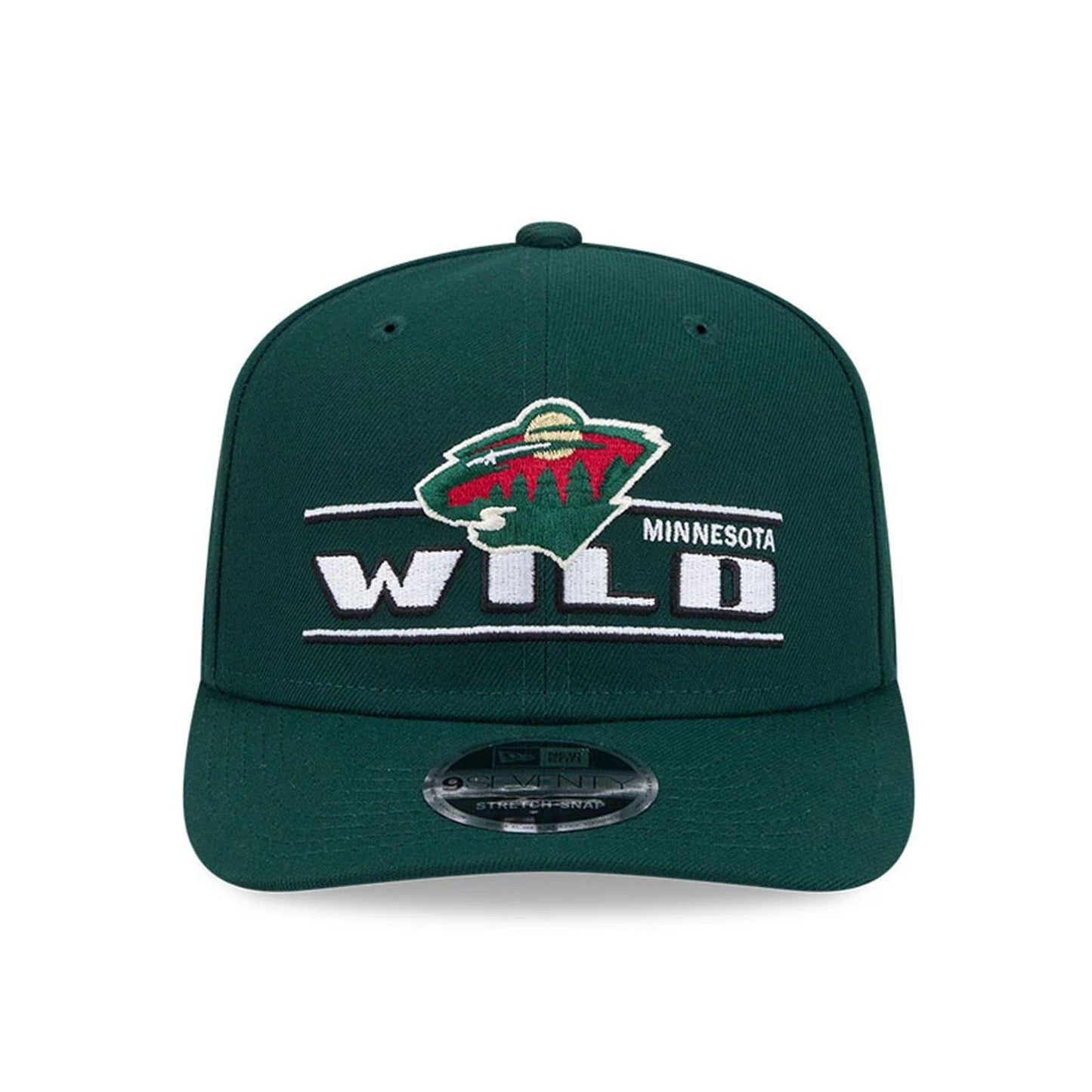 This is a Minnesota Wild NHL Stated Dark Green 9SEVENTY Stretch Snap Adjustable Cap 3
