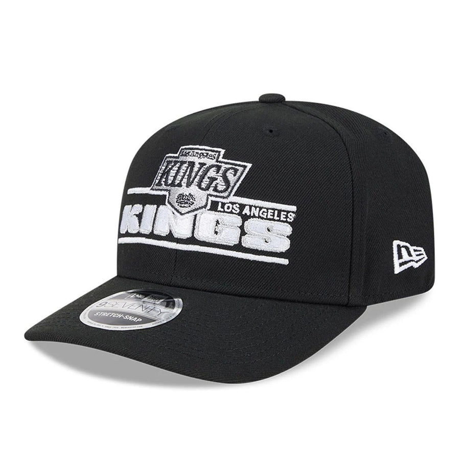 This is a LA Kings NHL Stated Black 9SEVENTY Stretch Snap Adjustable Cap 1