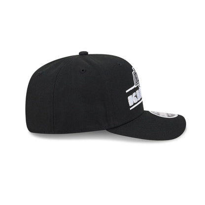 This is a LA Kings NHL Stated Black 9SEVENTY Stretch Snap Adjustable Cap 6