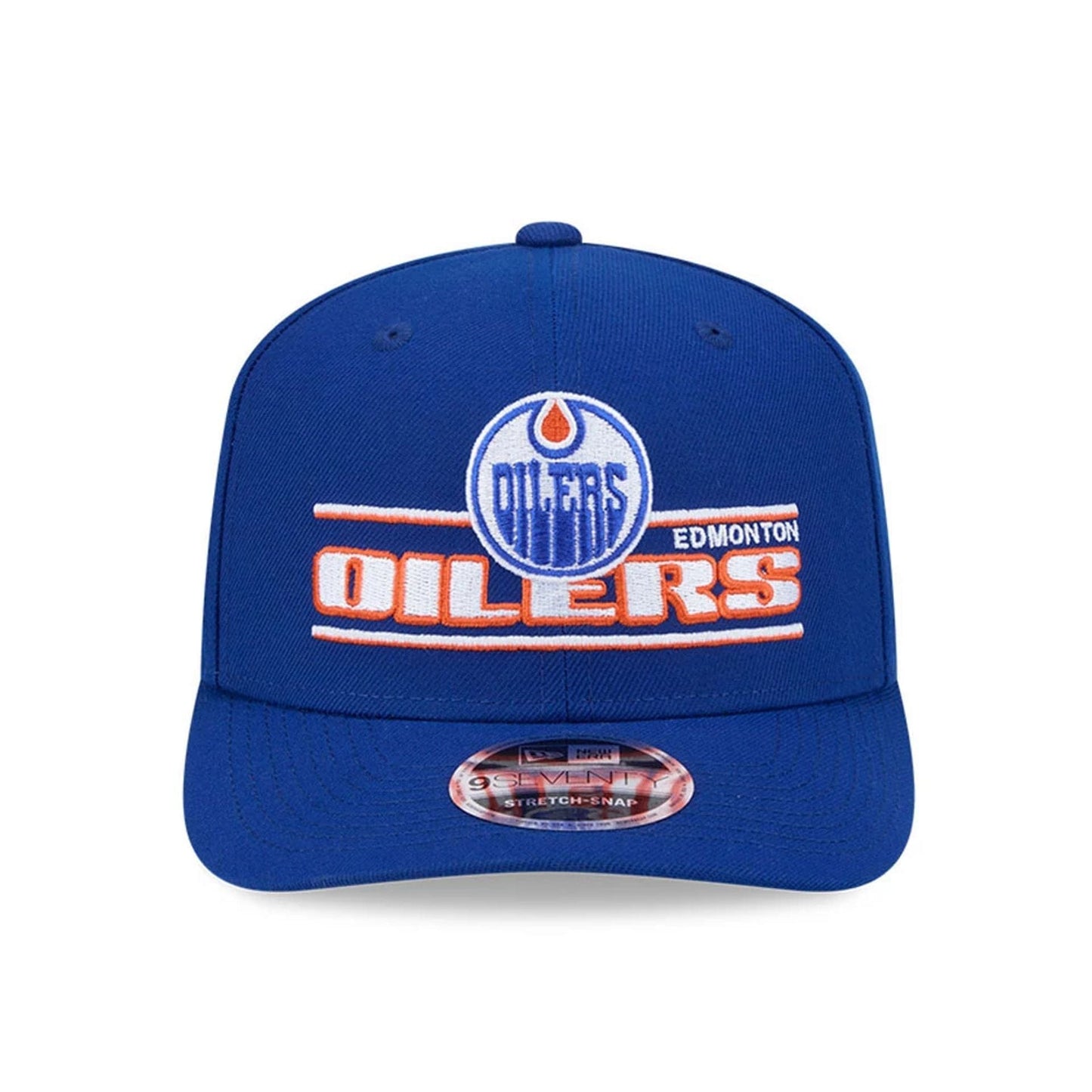 This is a Edmonton Oilers NHL Stated Blue 9SEVENTY Stretch Snap Adjustable Cap 3