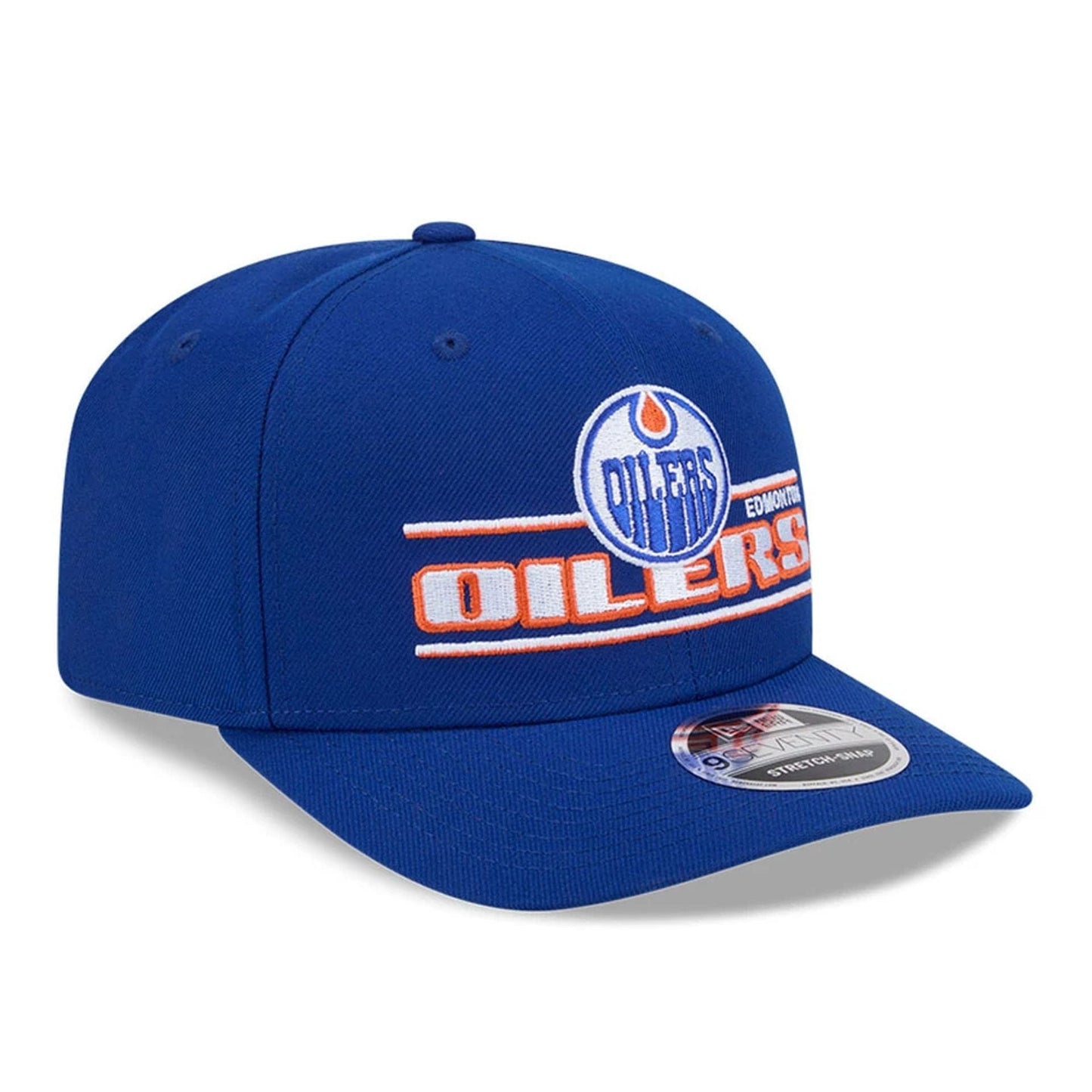 This is a Edmonton Oilers NHL Stated Blue 9SEVENTY Stretch Snap Adjustable Cap 4