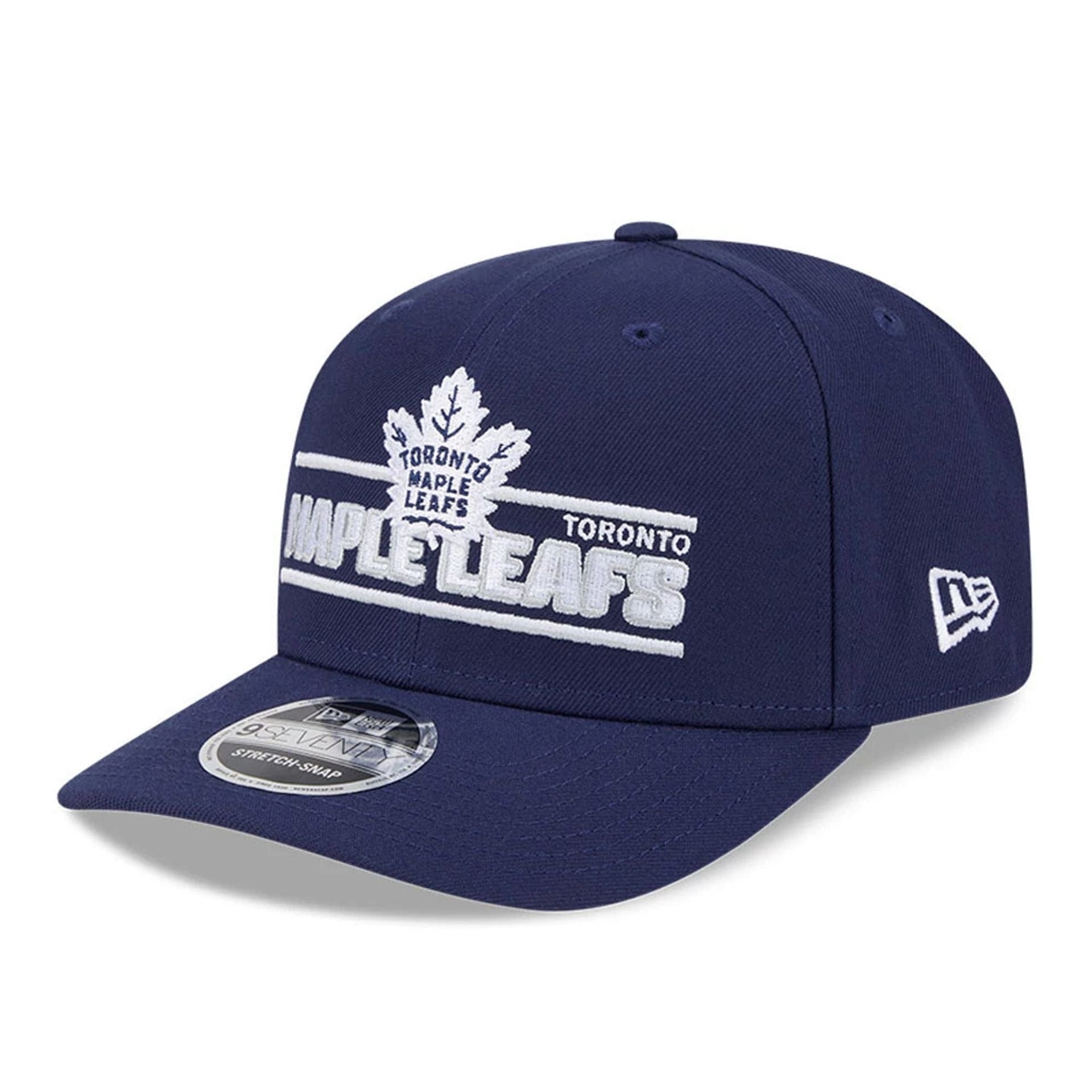 This is a Toronto Maple Leafs NHL Stated Navy 9SEVENTY Stretch Snap Adjustable Cap 1