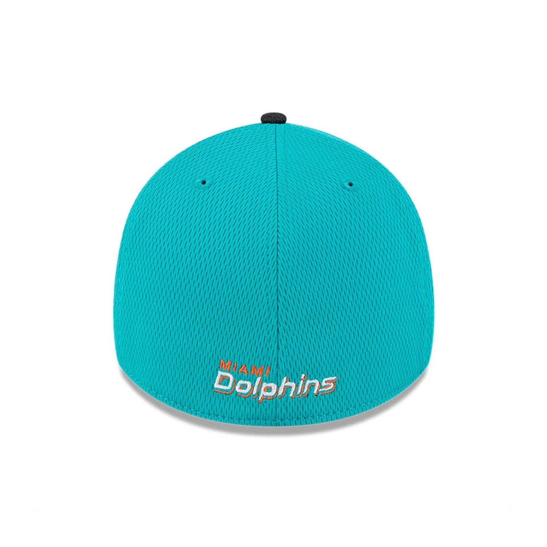 This is a Miami Dolphins NFL Visor Hit Turquoise 39THIRTY Stretch Fit Cap 4