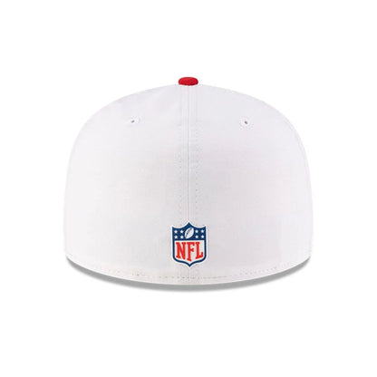 This is a Kansas City Chiefs NFL Training 2025 White 59FIFTY Fitted Cap 7