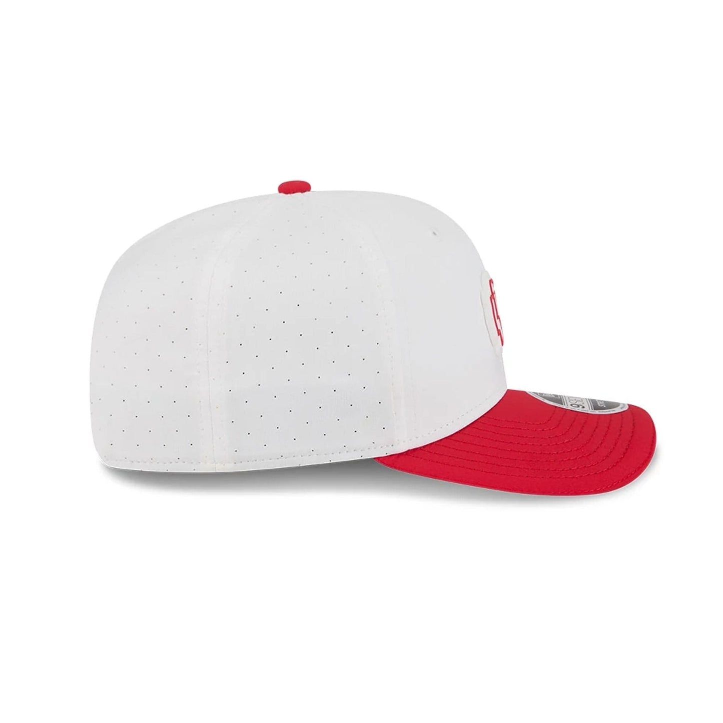This is a Kansas City Chiefs NFL Training 2025 White 9SEVENTY Stretch Snap Adjustable Cap 5