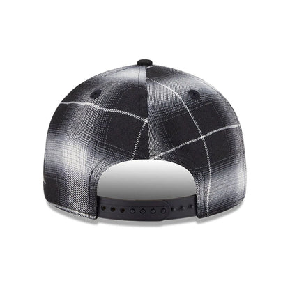 This is a LA Dodgers MLB Plaid Black Retro Crown 9FIFTY Snapback Adjustable Cap 7