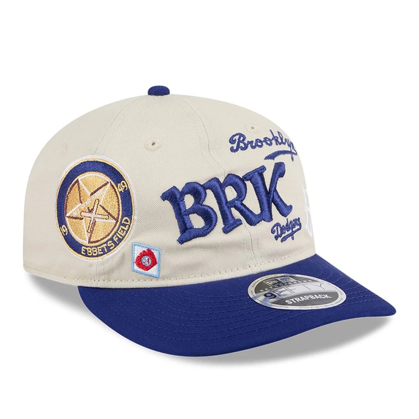 This is a Brooklyn Dodgers MLB Scatter Cream Retro Crown 9FIFTY Adjustable Cap 4