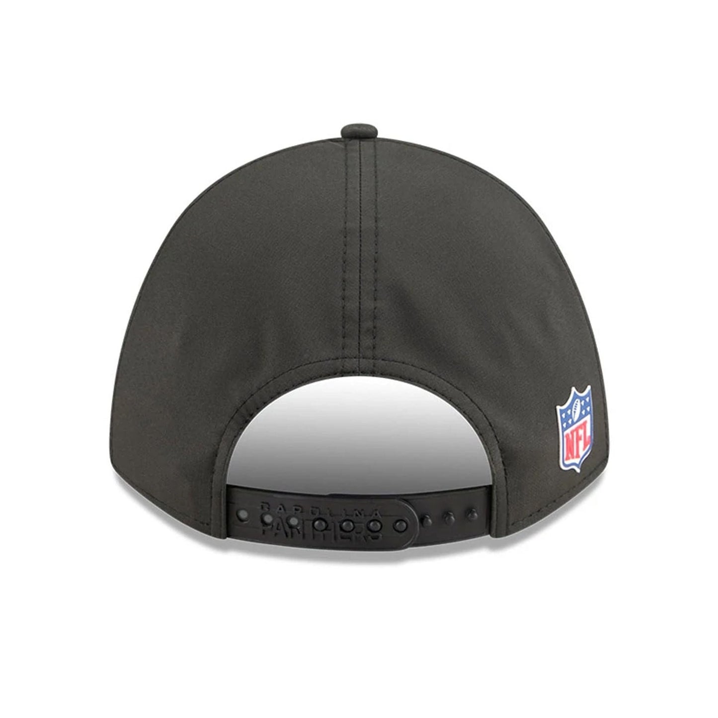 This is a Carolina Panthers NFL Sideline 2025 Charcoal 9FORTY M-Crown Adjustable Cap 5