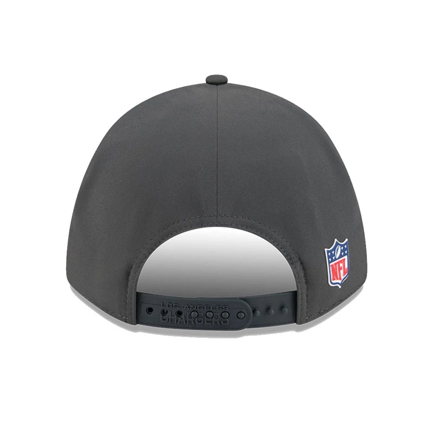 This is a LA Chargers NFL Sideline 2025 Charcoal 9FORTY M-Crown Adjustable Cap 7