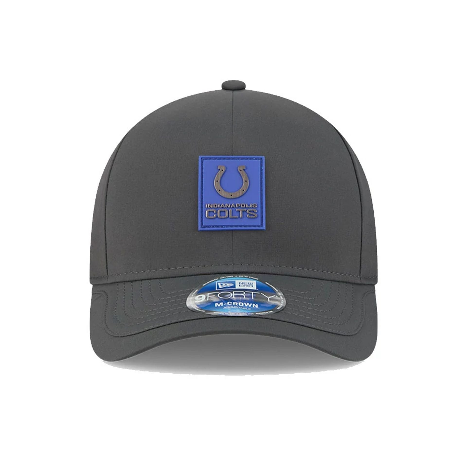 This is a Indianapolis Colts NFL Sideline 2025 Charcoal 9FORTY M-Crown Adjustable Cap 3