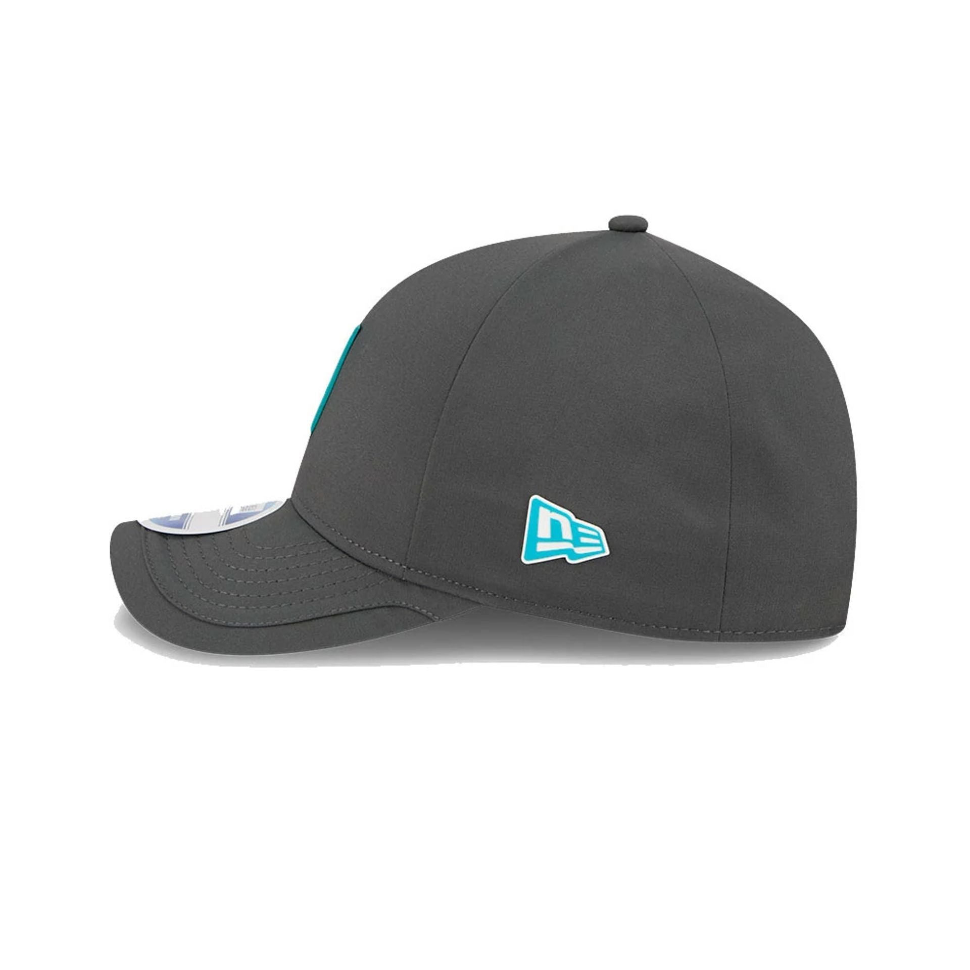 This is a Miami Dolphins NFL Sideline 2025 Charcoal 9FORTY M-Crown Adjustable Cap 5