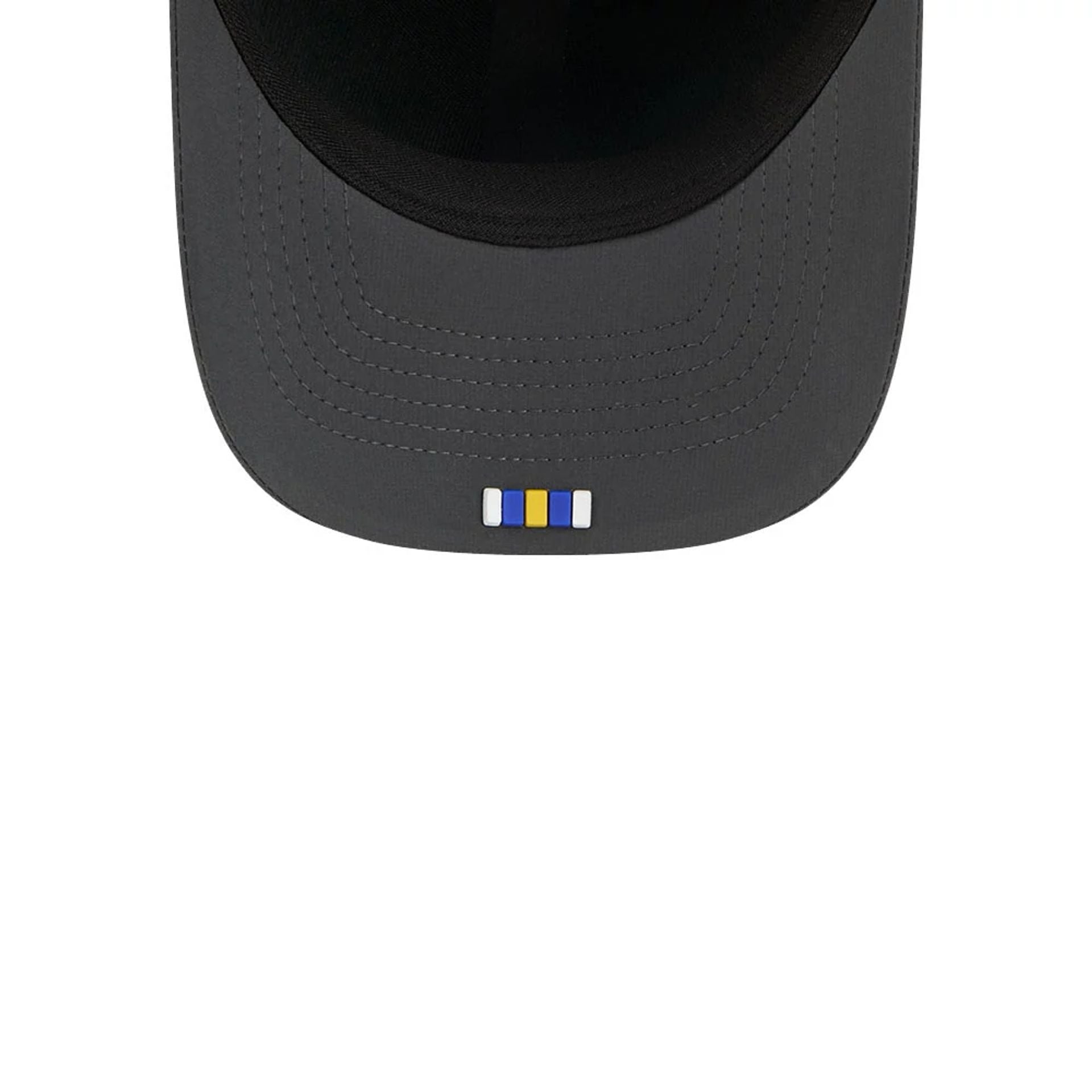 This is a LA Rams NFL Sideline 2025 Charcoal 9FORTY M-Crown Adjustable Cap 2
