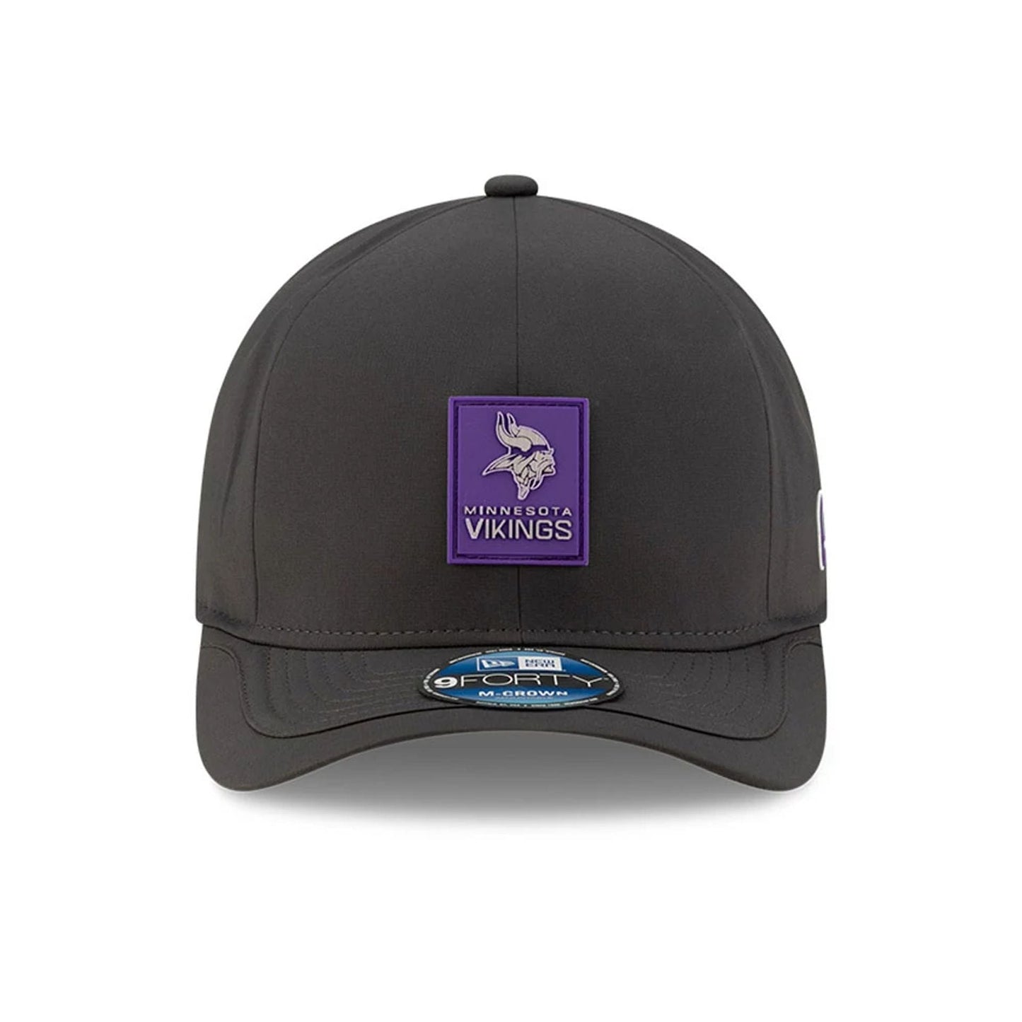 This is a Minnesota Vikings NFL Sideline 2025 Charcoal 9FORTY M-Crown Adjustable Cap 3