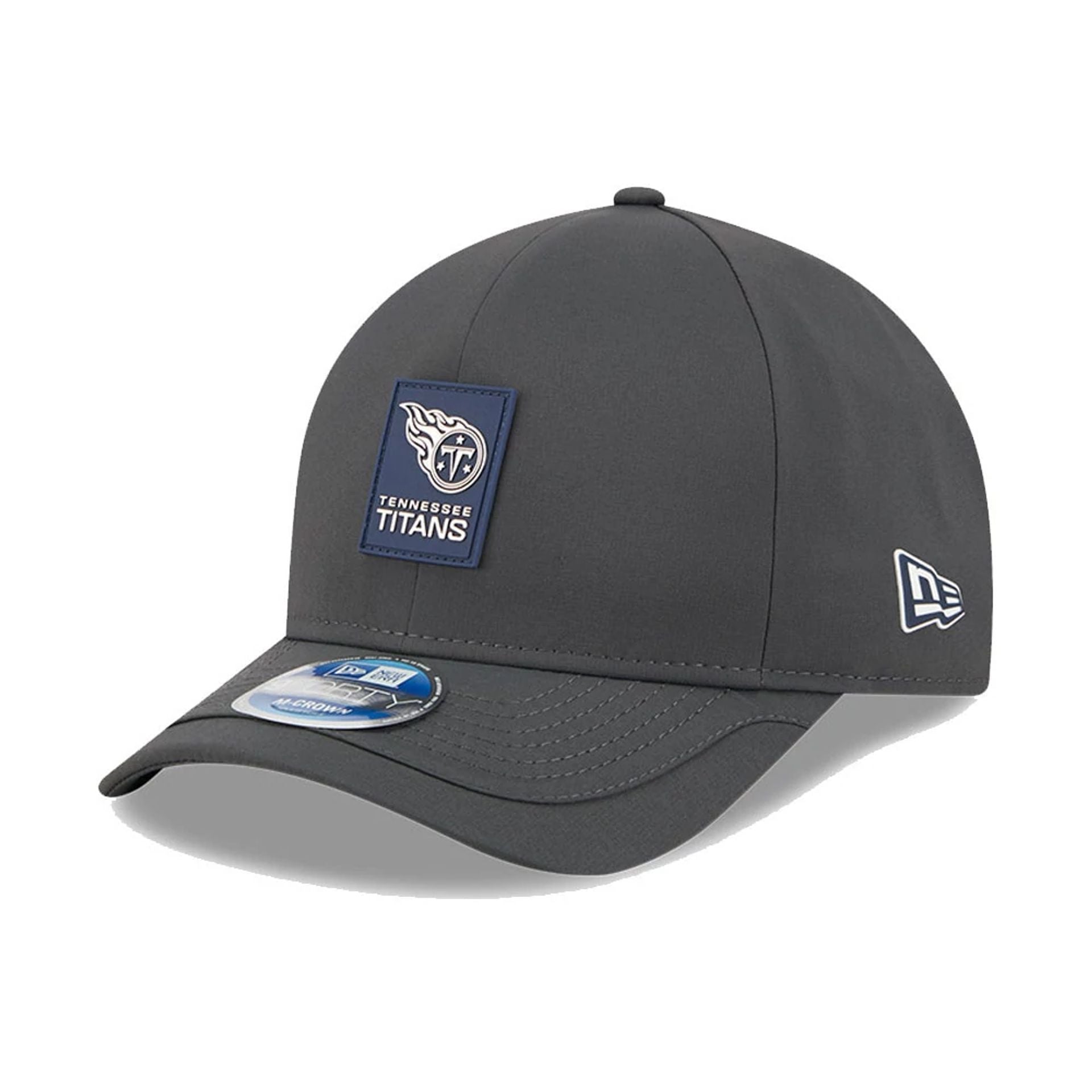 This is a Tennessee Titans NFL Sideline 2025 Charcoal 9FORTY M-Crown Adjustable Cap 1
