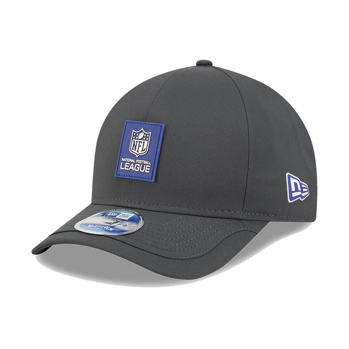 This is a Official Logo NFL Sideline 2025 Charcoal 9FORTY M-Crown Adjustable Cap 1