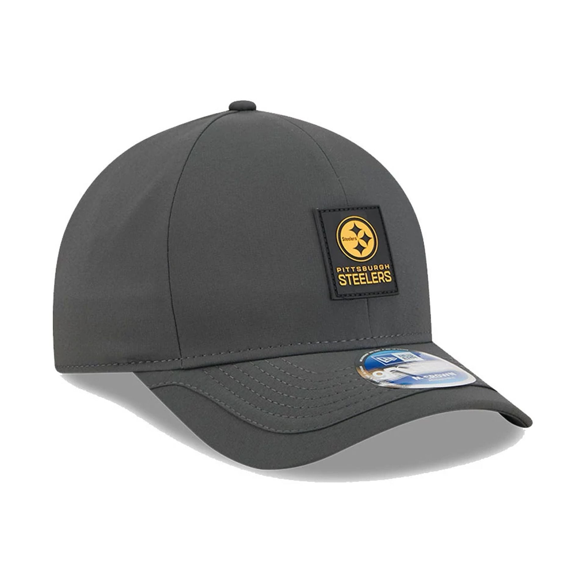 This is a Pittsburgh Steelers NFL Sideline 2025 Charcoal 9FORTY M-Crown Adjustable Cap 4