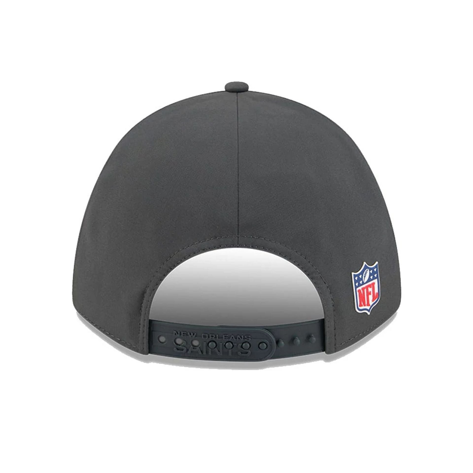 This is a New Orleans Saints NFL Sideline 2025 Charcoal 9FORTY M-Crown Adjustable Cap 7