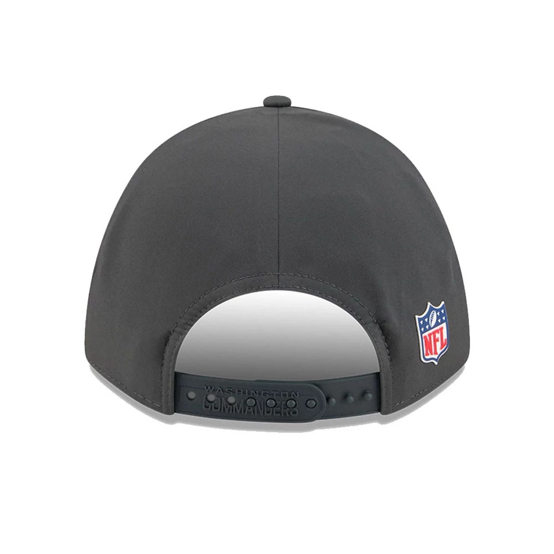 This is a Washington Commanders NFL Sideline 2025 Charcoal 9FORTY M-Crown Adjustable Cap 6