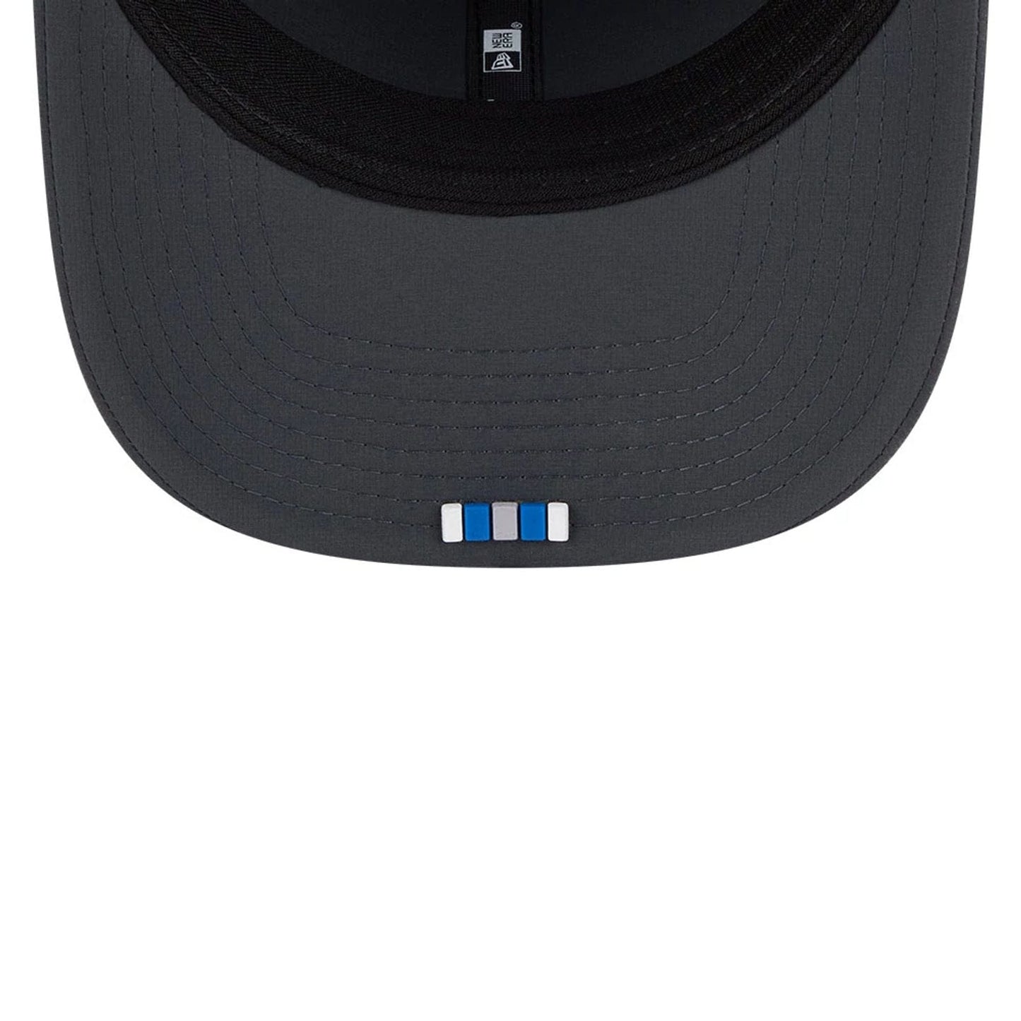 This is a Detroit Lions NFL Sideline 2025 Charcoal 9SEVENTY Stretch Snap Adjustable Cap 2