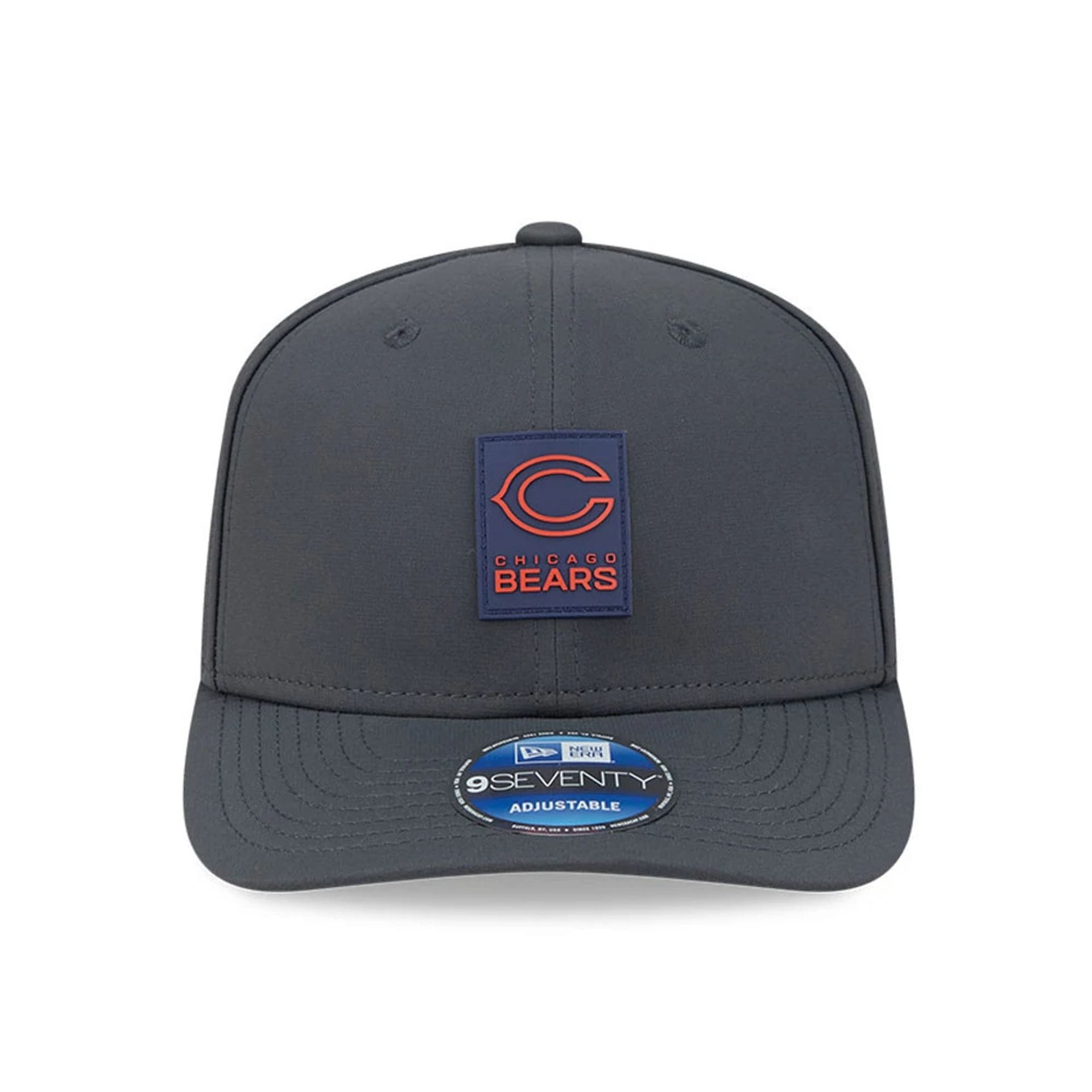 This is a Chicago Bears NFL Sideline Charcoal 9SEVENTY Stretch Snap Adjustable Cap 3