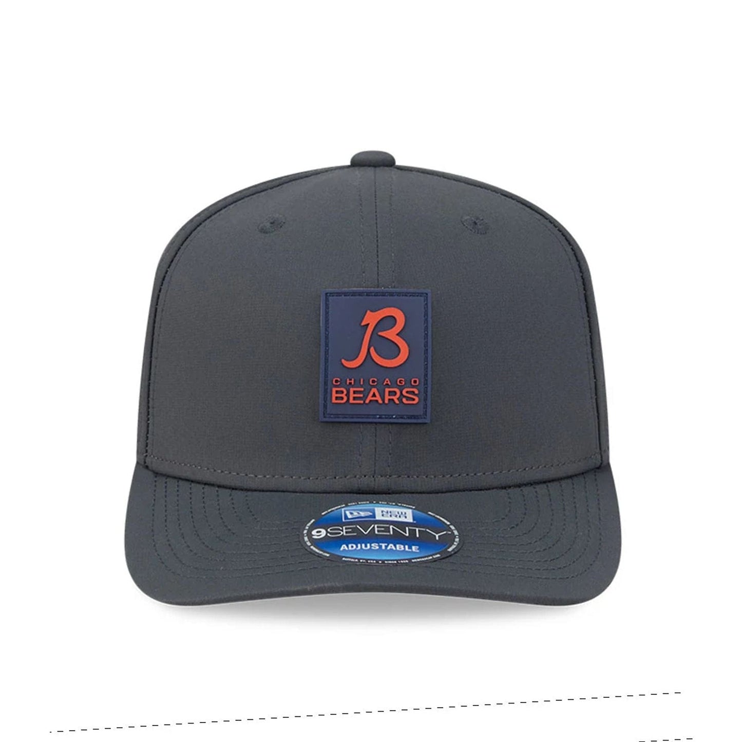 This is a Chicago Bears NFL Sideline Charcoal 9SEVENTY Stretch Snap Adjustable Cap 8