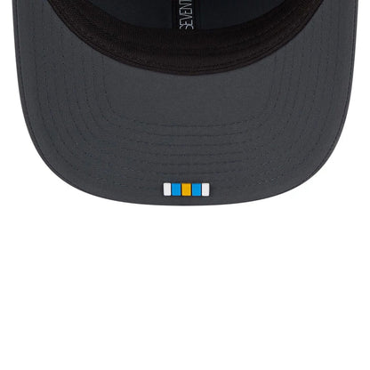 This is a LA Chargers NFL Sideline 2025 Charcoal 9SEVENTY Stretch Snap Adjustable Cap 2