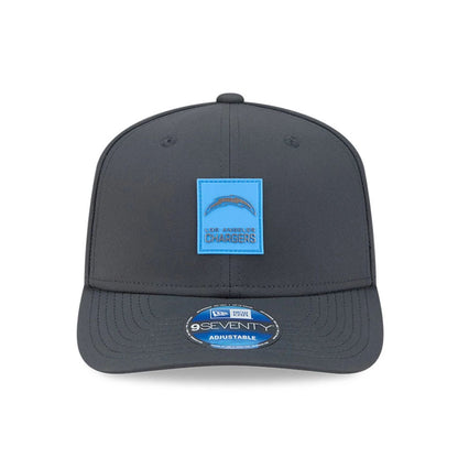 This is a LA Chargers NFL Sideline 2025 Charcoal 9SEVENTY Stretch Snap Adjustable Cap 3
