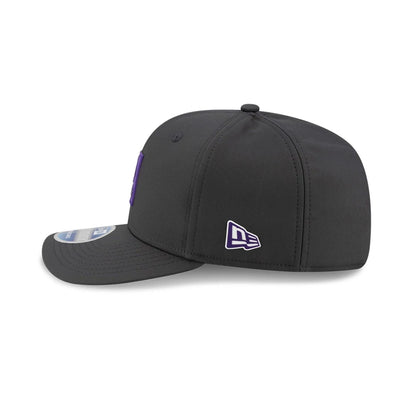 This is a Minnesota Vikings NFL Sideline 2025 Charcoal 9SEVENTY Stretch Snap Adjustable Cap 5