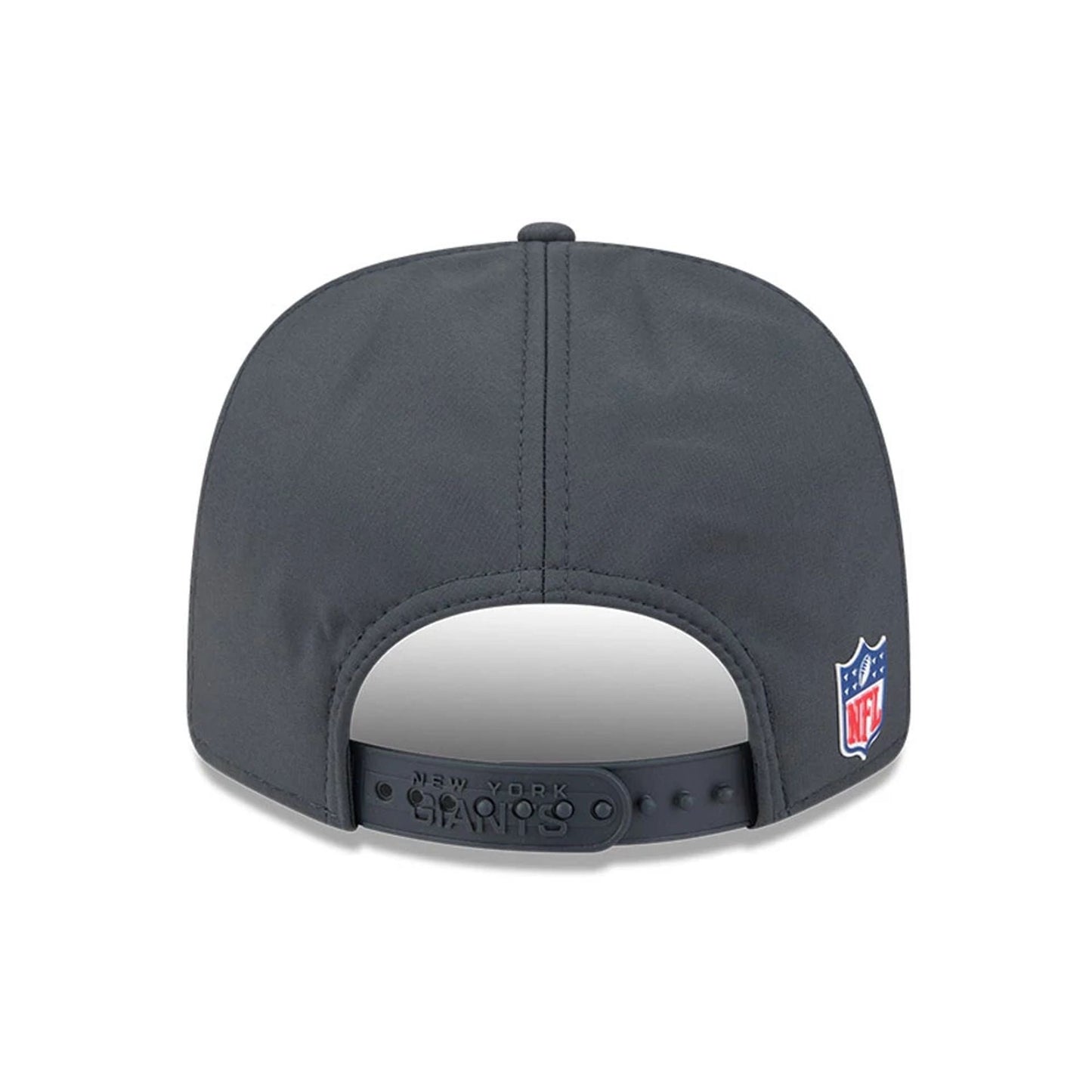 This is a New York Giants NFL Sideline 2025 Charcoal 9SEVENTY Stretch Snap Adjustable Cap 7